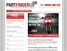 Tablet Screenshot of partfinderuk.co.uk